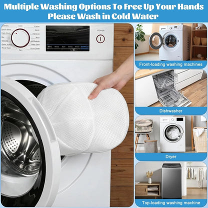 PP Hat Washer Cage with Adjustable Shaper(Free Gift-White Zipper Mesh Bag)